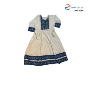 Kameez 1 pc, White with Blue