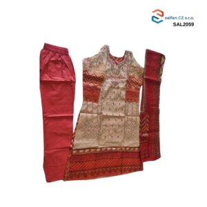 Shalwar Kameez 3 pcs set, Red