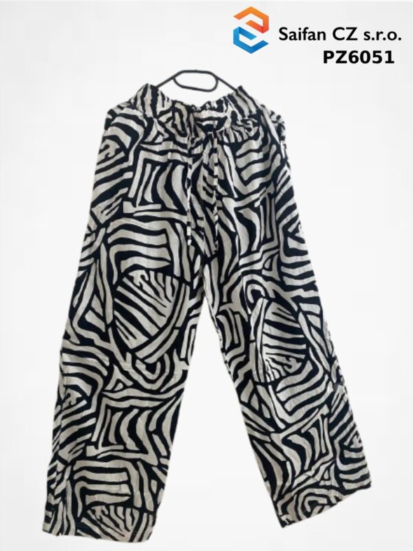 Printed Cotton Palazzo Pants-pz 6051