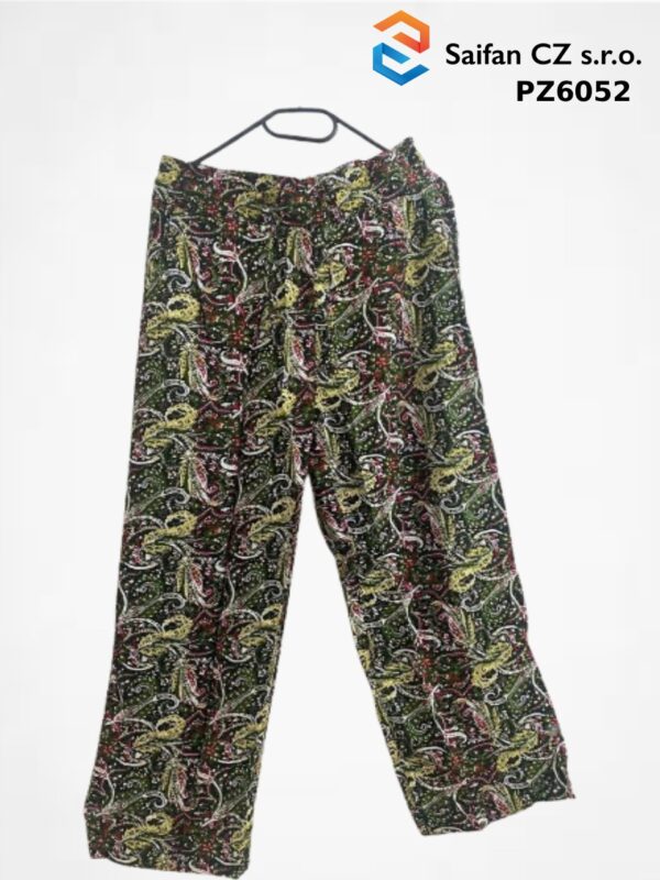 Printed Cotton Palazzo Pants-pz 6052